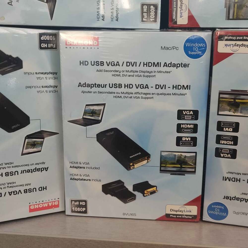 Diamond BVU165 USB to HDMI/DVI/VGA Display Adapter brand new